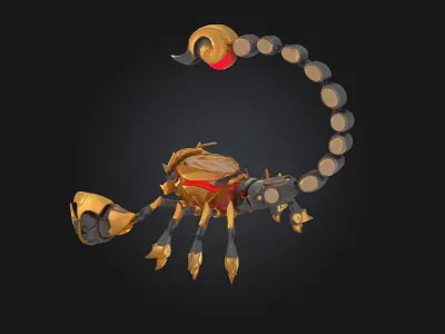 Mechanical Scorpion Creature  Deadly Precision of a Clockwork 3D model