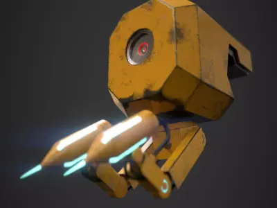 robot flying 3D model