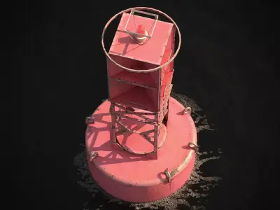 Sea Buoy v3 Low-poly 3D model