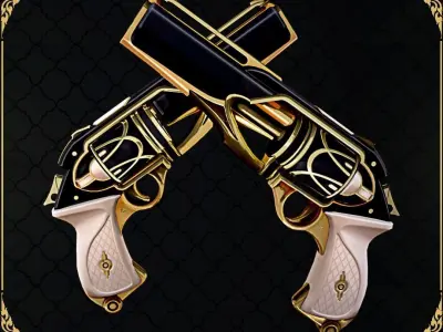 Aristocrat Revolver Low-poly 3D model