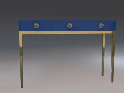 Channing Three-Drawer Console 3D model