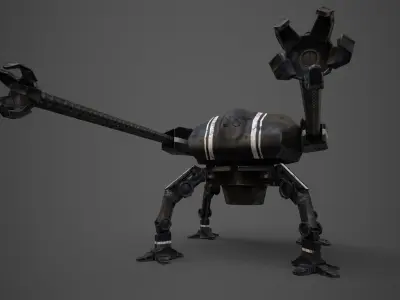 Spider robot - PBR - lowpoly Low-poly 3D model