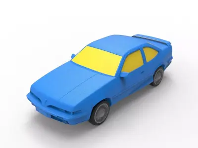 Pontiac Sunbird 1993 Classic Car 3D print model