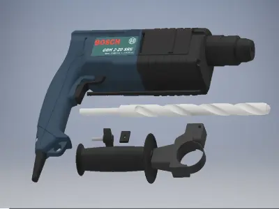 hammer drill assembly 3D model