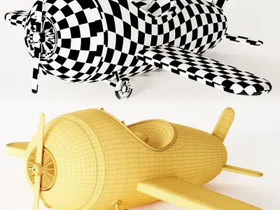AIR PLANE TOYS OLD AND CLEAN PBR 4K 3D model