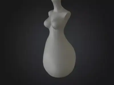 Woman Silhouette Decorative 3D Model Modern Ornament Free 3D print model