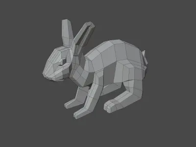 The Rabbit Low Poly Low-poly 3D model