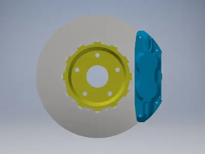 Car Brake Discs Front 3d 3D model