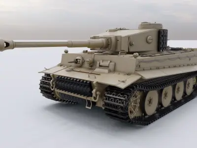 Tiger I Tank 3D model buy