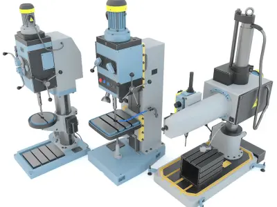 Industrial drilling machines - Collection 3D model