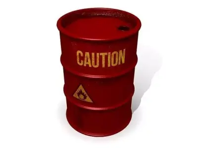 Barrel With Various Textures 3D model