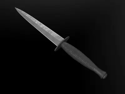 Fairbairn Sykes fighting knife Free low-poly 3D model purchase