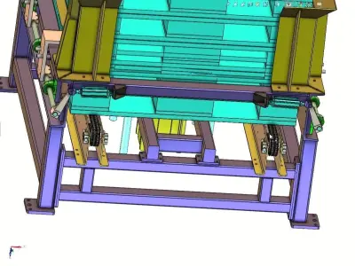 Horizontal Pallet Stacking Machine 3D model
