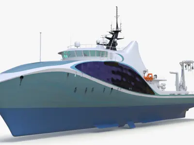 Ship for Transporting and Launching Drones  purchase 3D model