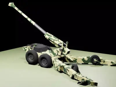 South African G5 Howitzer Free 3D model