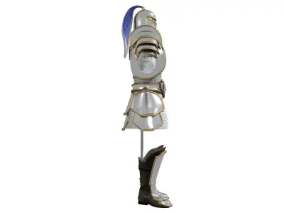 Armor on a dummy Low-poly 3D model