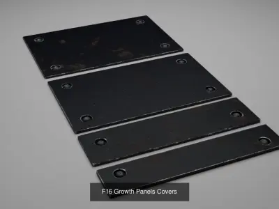 F16 Right Side Console Collection 3D Model Pack