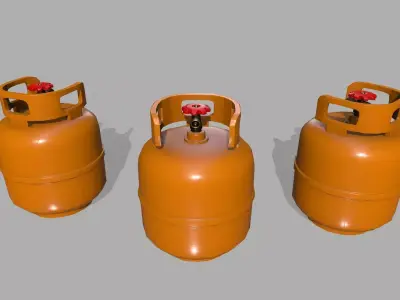 Propane Tank Low-poly 3D model 11