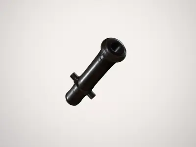 High-Detail Bronze Artillery Barrel - Optimized 3D Prop 3D model