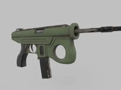 smg gun Low-poly 3D model purchase