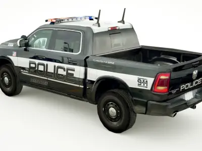 Police Dodge Ram 1500 2023 Low-poly 3D model
