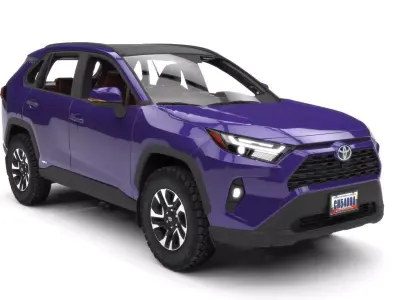TOYOTA R4V4 HYBRID 2024  Low-poly 3D model