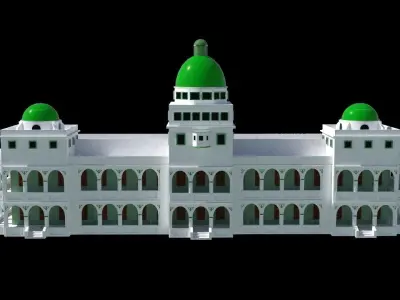 Suez Canal Authority Building Low-poly 3D model