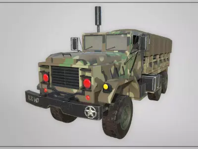 army truck Low-poly 3D model by codematics