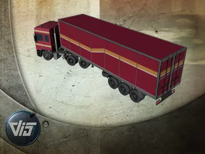 Single Truck Low-poly 3D model