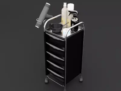 Beauty Salon Furniture Pack 3D Model Low-poly 3D model