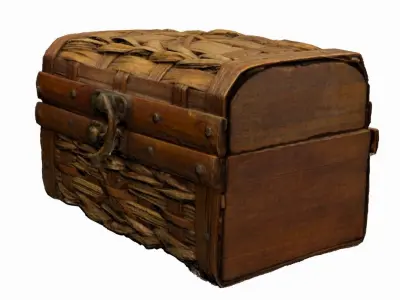 Antique Chest Low-poly 3D model
