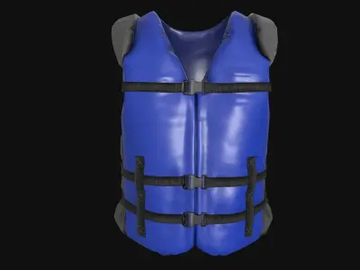 Life Jacket Low-poly 3D model