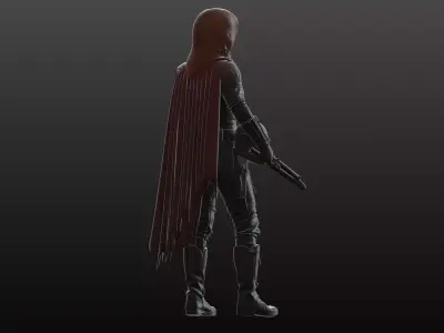 Galactic Huntress Figurine Mandalorian Inspired Collectible  3D print model