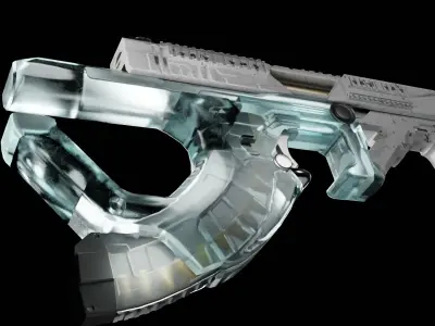 Tariro X-000 Sci-Fi Handgun Game Asset 3D model