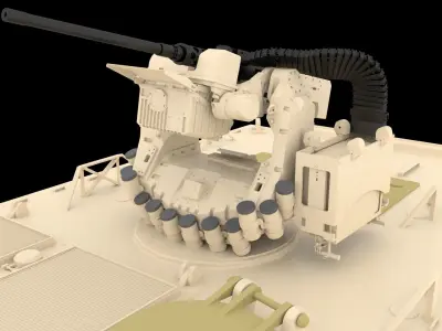 M113 TANK APC with moreeb 2 or Guardian 20 REMOTE WEAPON STATION 3D model
