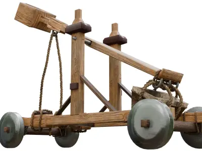 catapult medieval Free low-poly 3D model