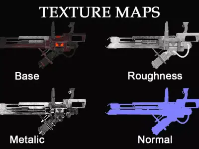 Machine Sci fi Gun Model 3D model