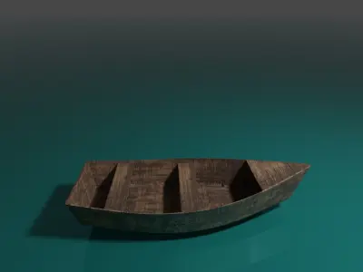 Old Rowboat Free 3D model