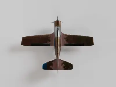 Old Propeller Aircraft 3D model