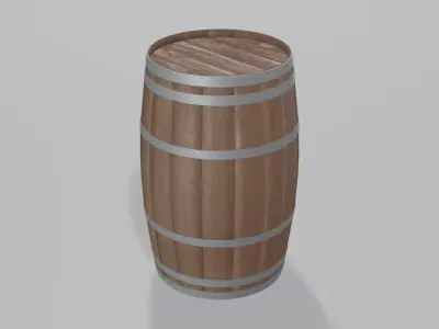 Heavy Toasted Rundlet Barrel 3D model