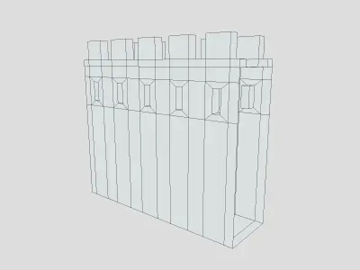 Medieval Castle Module 03 Low Poly PBR Realistic Low-poly 3D model