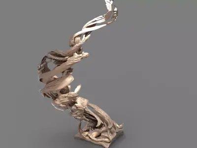 Siren Dance sculpture 3 3D model