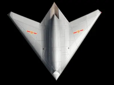 Hongdu GJ-11 Sharp Sword Low-poly 3D model