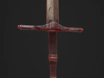Sword Free low-poly 3D model 2