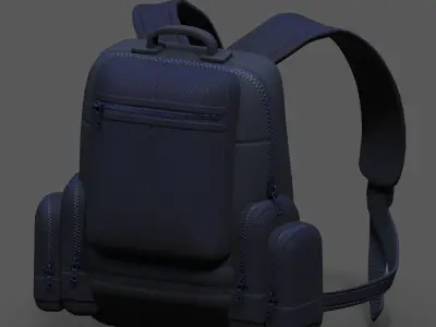 Backpack military combat soldier armor scifi Generic Low-poly 3D model