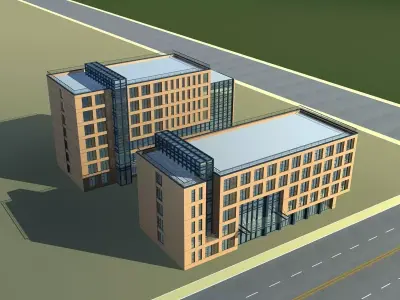 Office Building 3D model 361