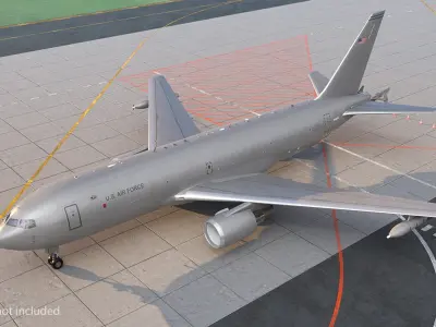 Boeing KC46 Pegasus Military Refueling Aircraft Rigged 3D model