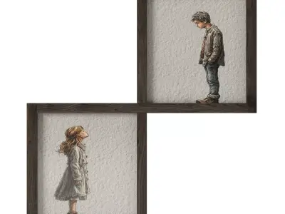 Illustrated wall art frame - Part 1 3D model