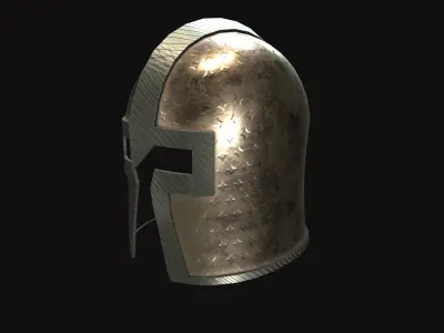 Medieval Helmet V04 Low-poly 3D model