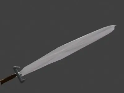 Medieval Fantasy Sword Game Ready Lowpoly Model Free low-poly 3D model